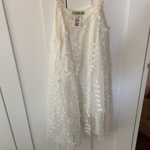 White Sleeveless Spaghetti Strap Sundress